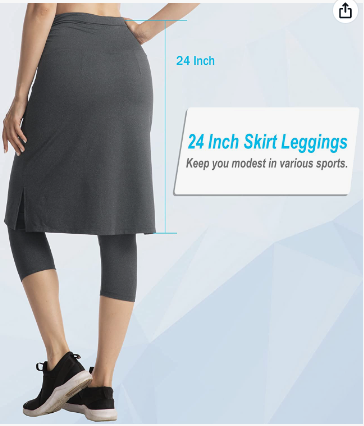 Women Workout Skirt with Leggings Modest Skirt with Leggings Golf
