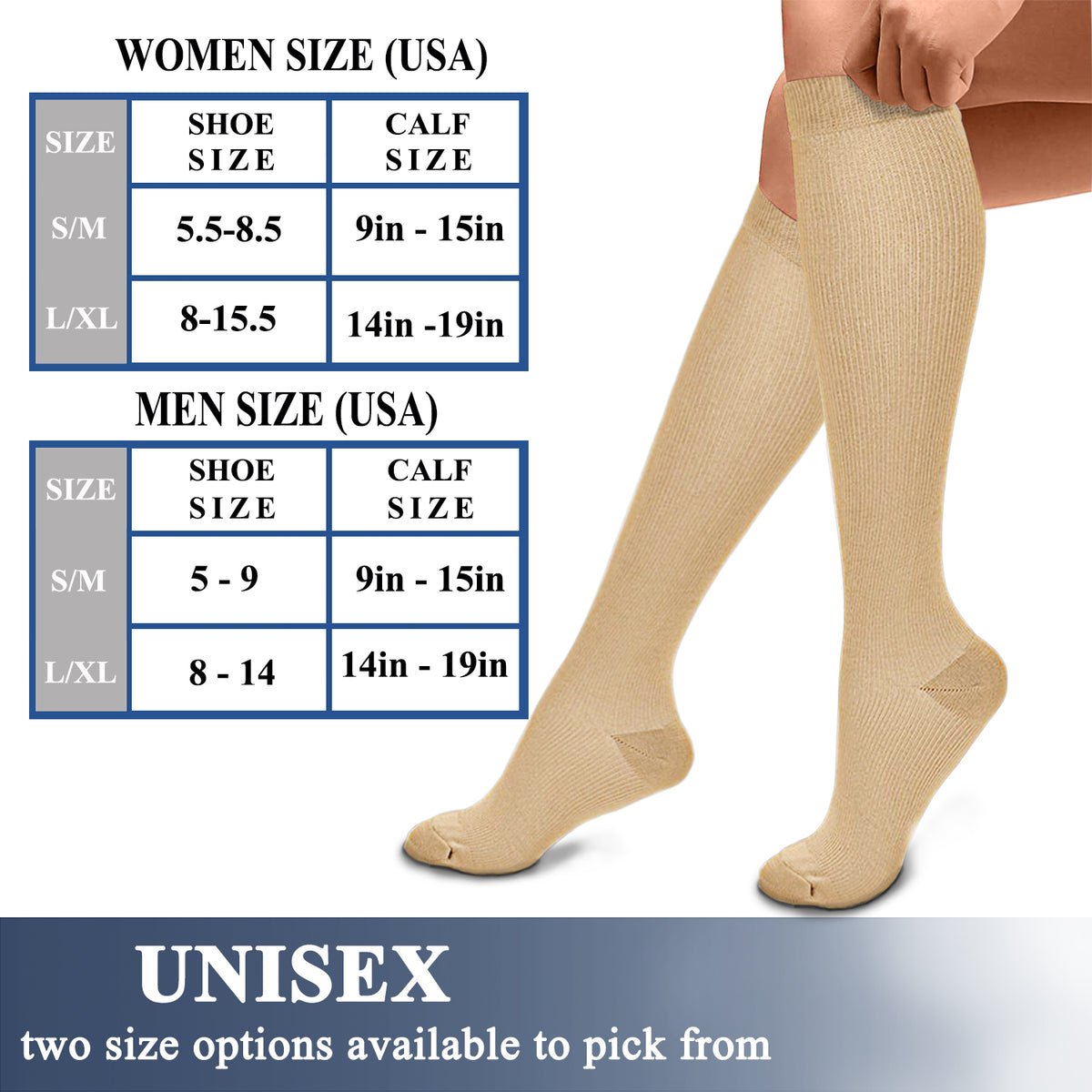 Compression Socks for Nurses (8 Pairs) 15-20 mmhg