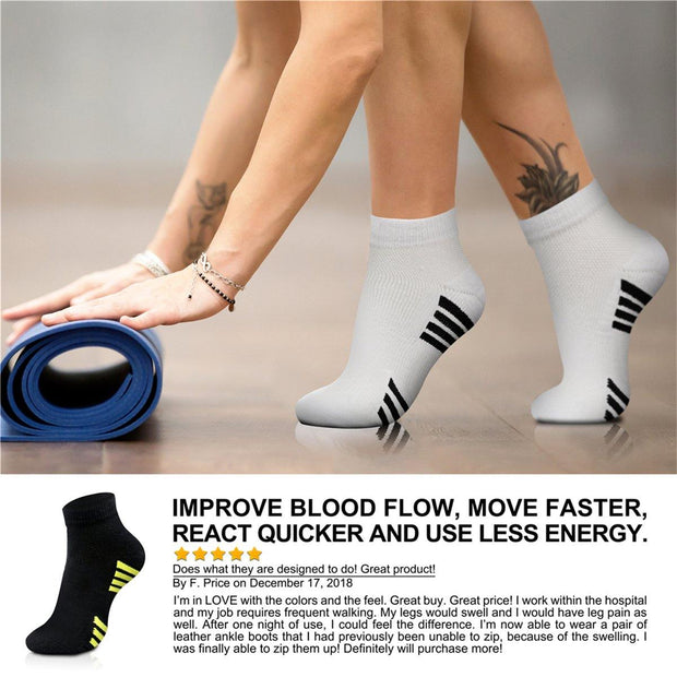 Compression Socks (6 Pairs) for Women & Men 15-20mmHg - Best
